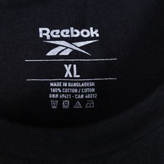 Reebok Men Practice Logo Sneaker Graphic T-Shirt Black Size XL