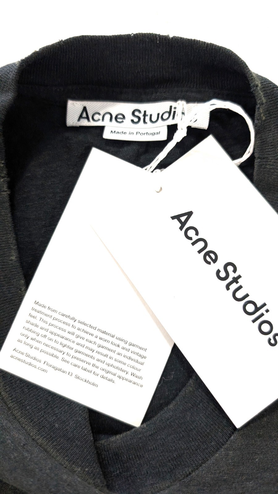 Acne Studios SS26 Stockholm 1996 Faded Black T-Shirt Oversized Men L XL NWT gallery