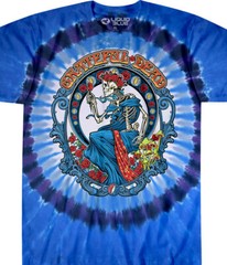Grateful Dead Bertha Robed Skull Mushrooms Tie Dye T-Shirt M L XL 2X 3X 4X 5X 6X