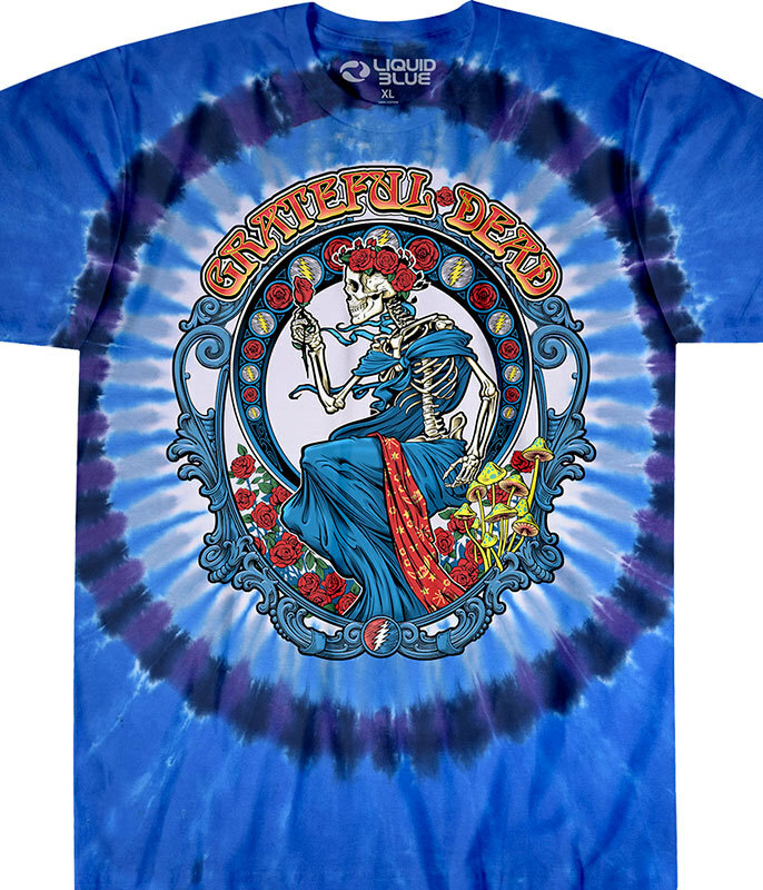 Grateful Dead Bertha Robed Skull Mushrooms Tie Dye T-Shirt M L XL 2X 3X 4X 5X 6X gallery