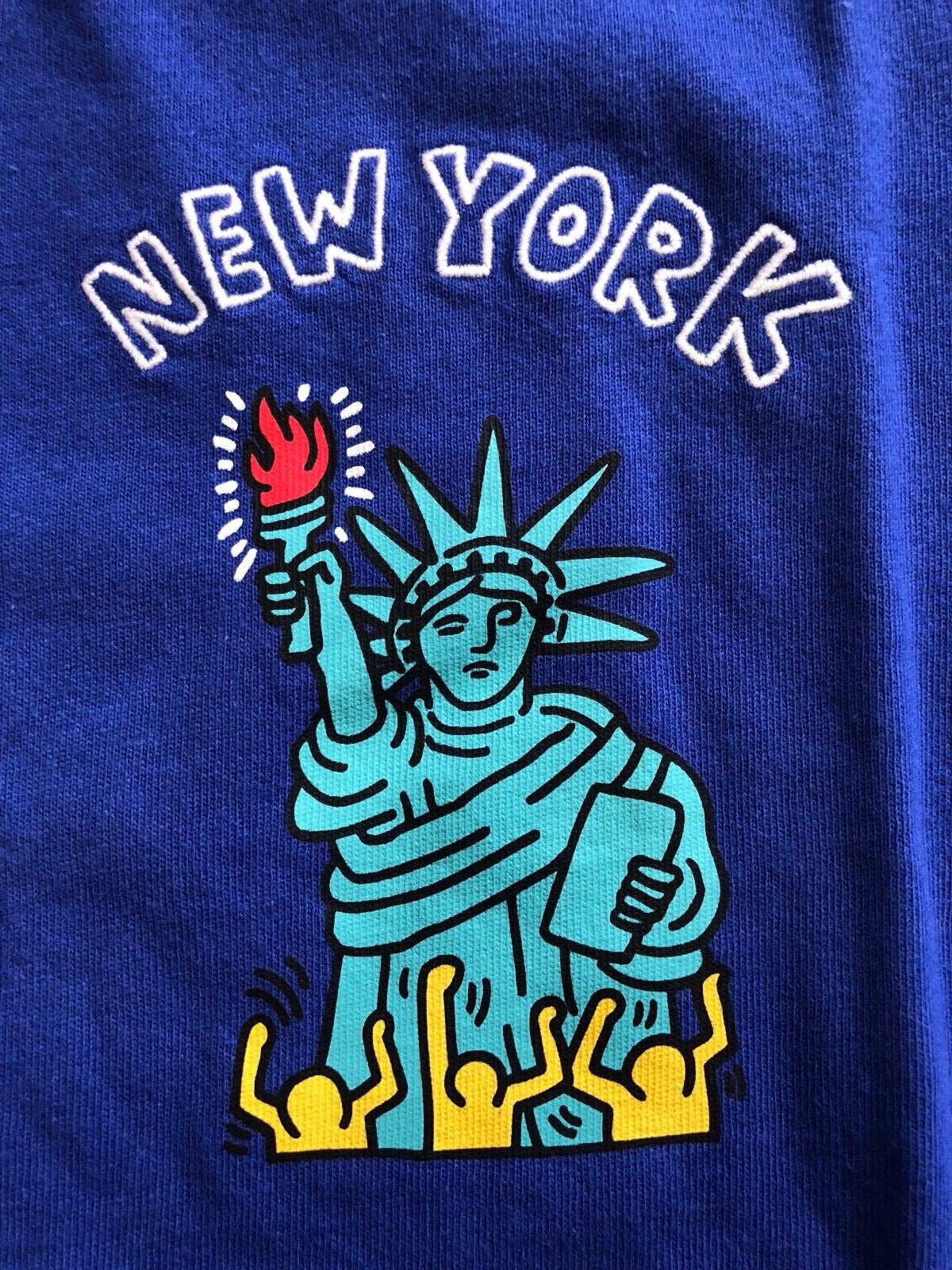Keith Haring X UNIQLO SPRZ NY Graphic T-shirt Blue US size S-3XL MoMa New York gallery