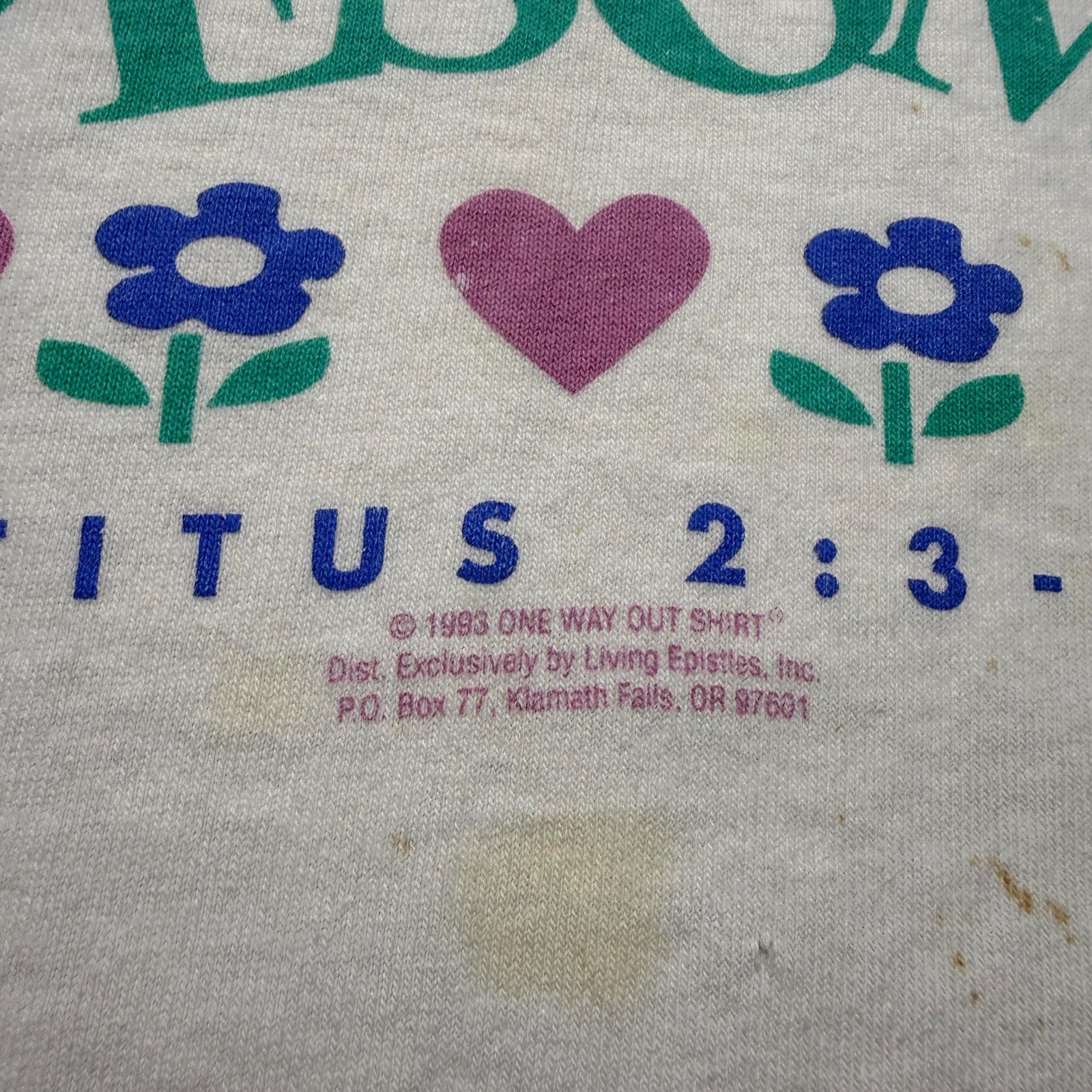 Vintage 90s 1993 God Made Grandmas Religious Christian Quotes Shirt USA - Large gallery