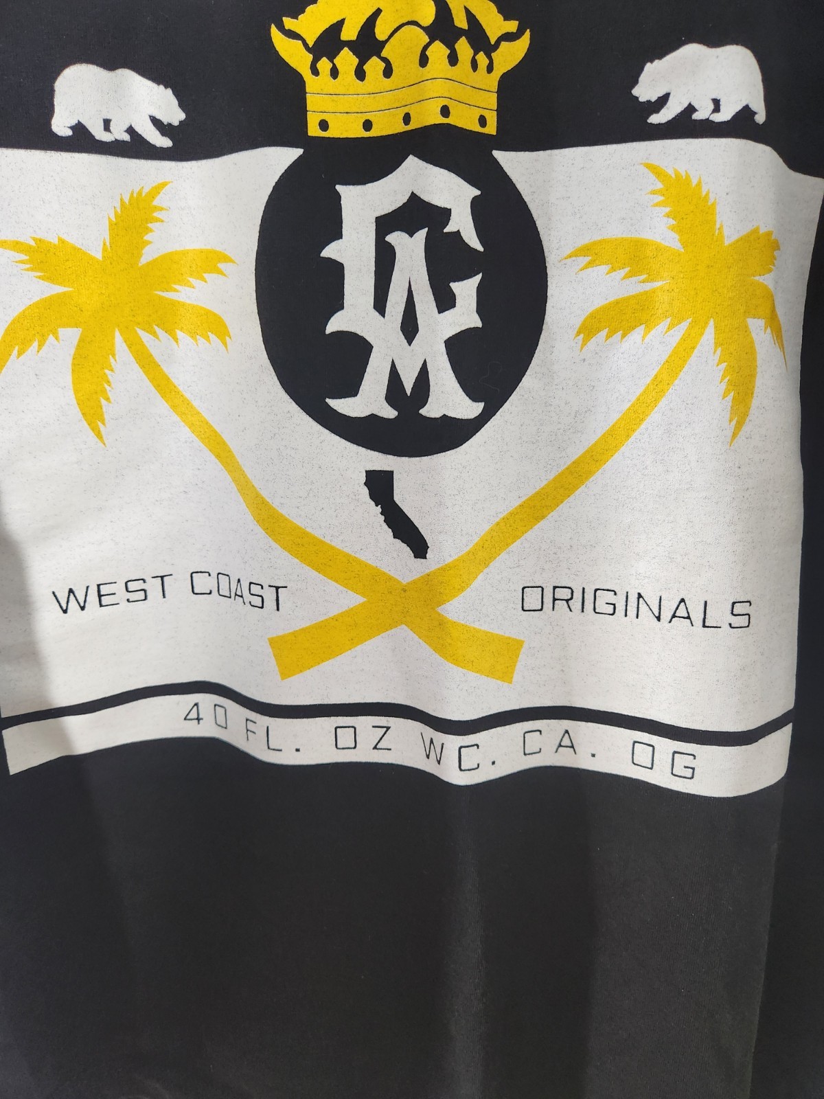 Shakawear T- shirt Mens 2XL Super Max Heavy Black California West Coast Original gallery