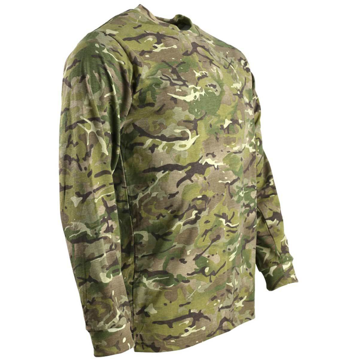 Kombat Long Sleeved T-Shirt BTP Camouflage Polycotton Crew Neck Casual Sports gallery