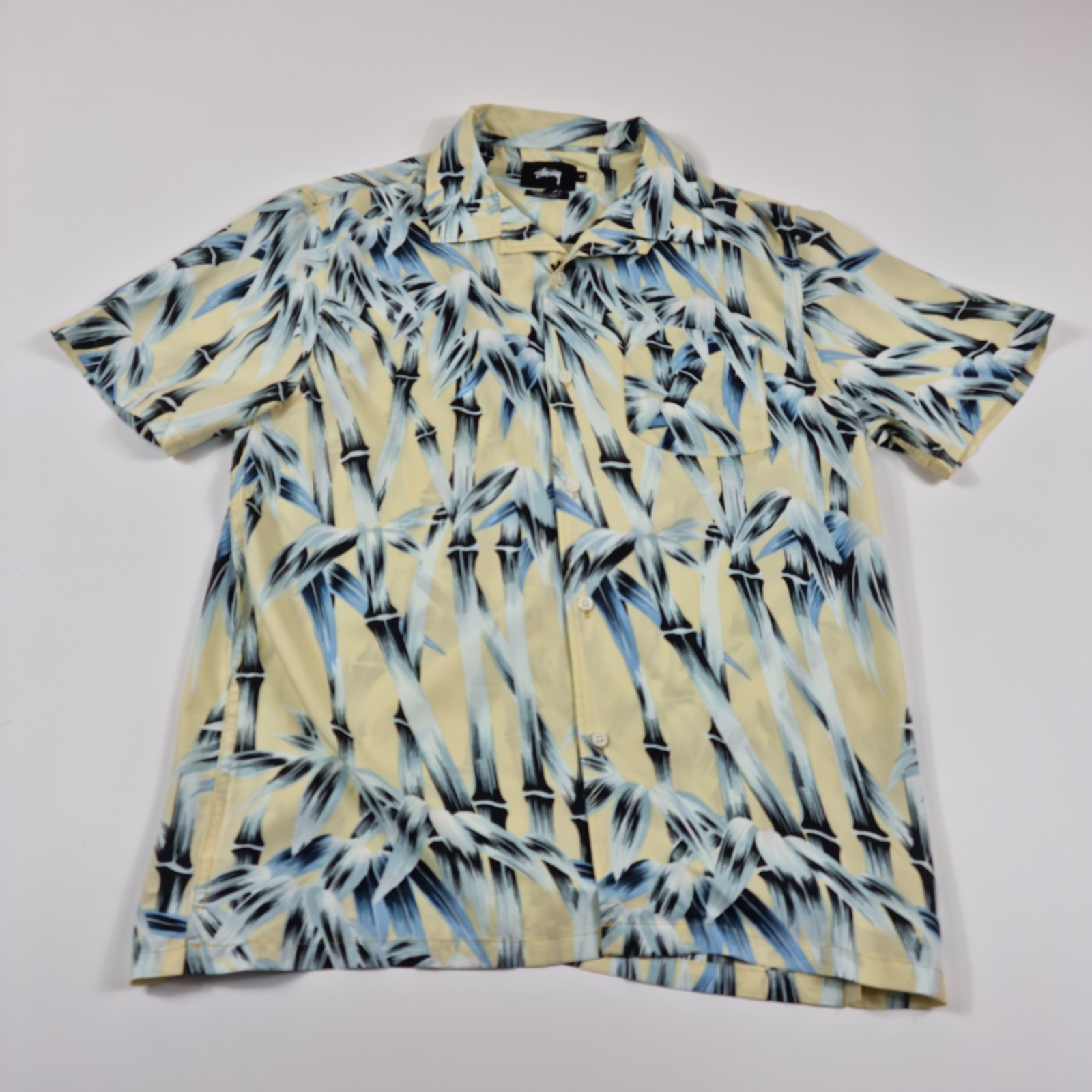 Stüssy Bamboo Print Shirt (Light Yellow) gallery