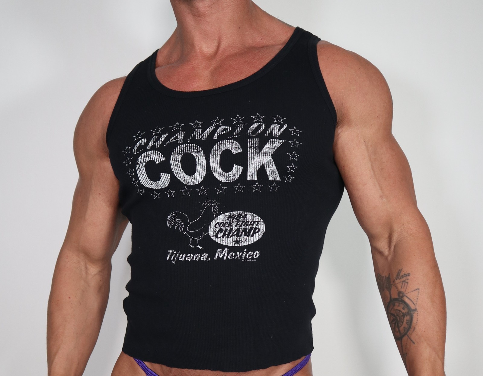 2 MEN'S FUN CROPPED SHIRTS BOTH SIZE S gallery