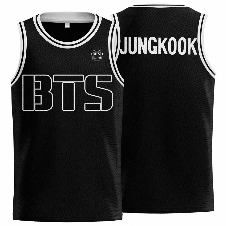 Special BTS Men and Women Black Basketball S-5XL Jersey TT1183 gallery