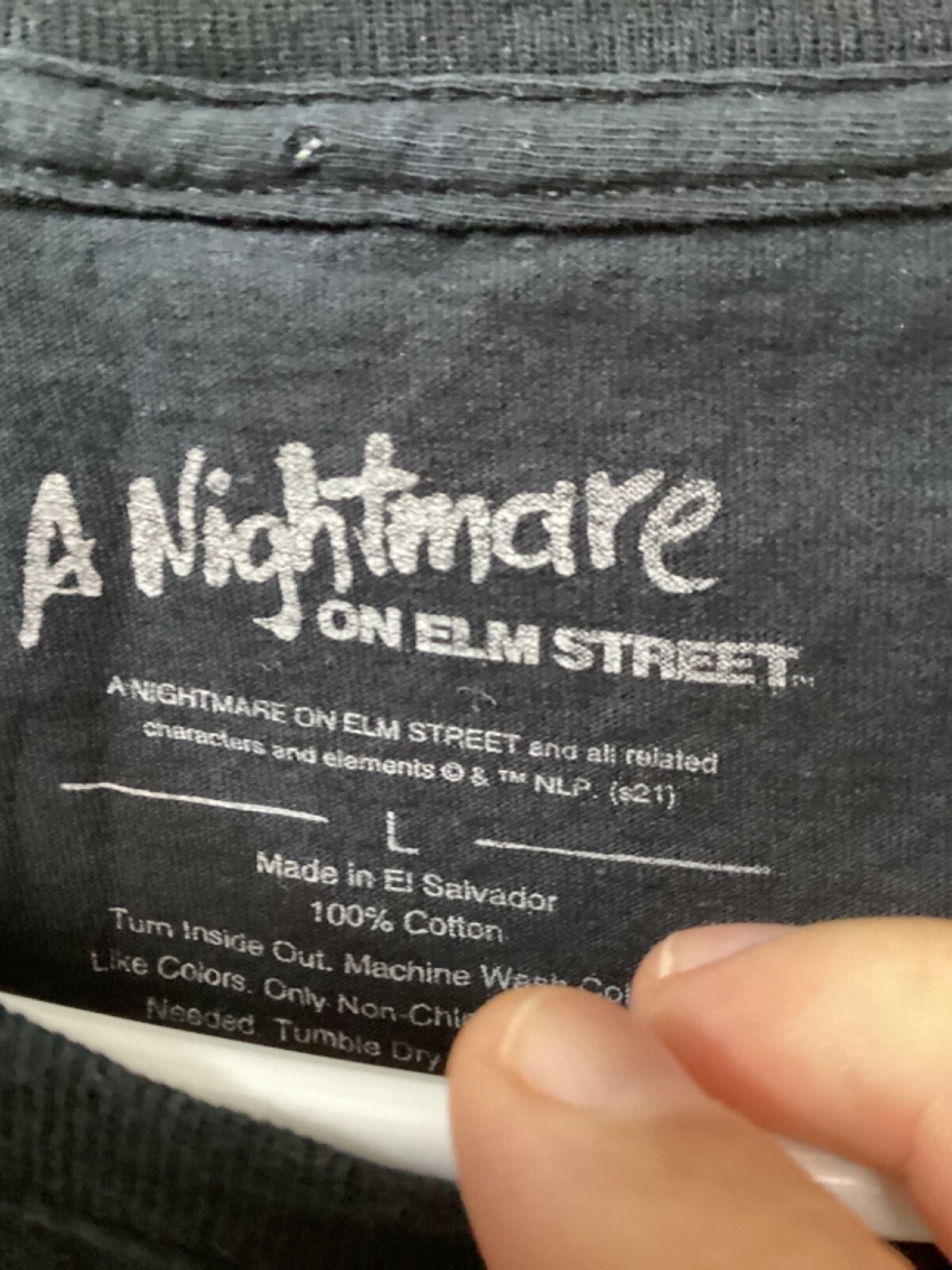 A Nightmare On Elm Street Black Large Cotton T Shirt T19 gallery