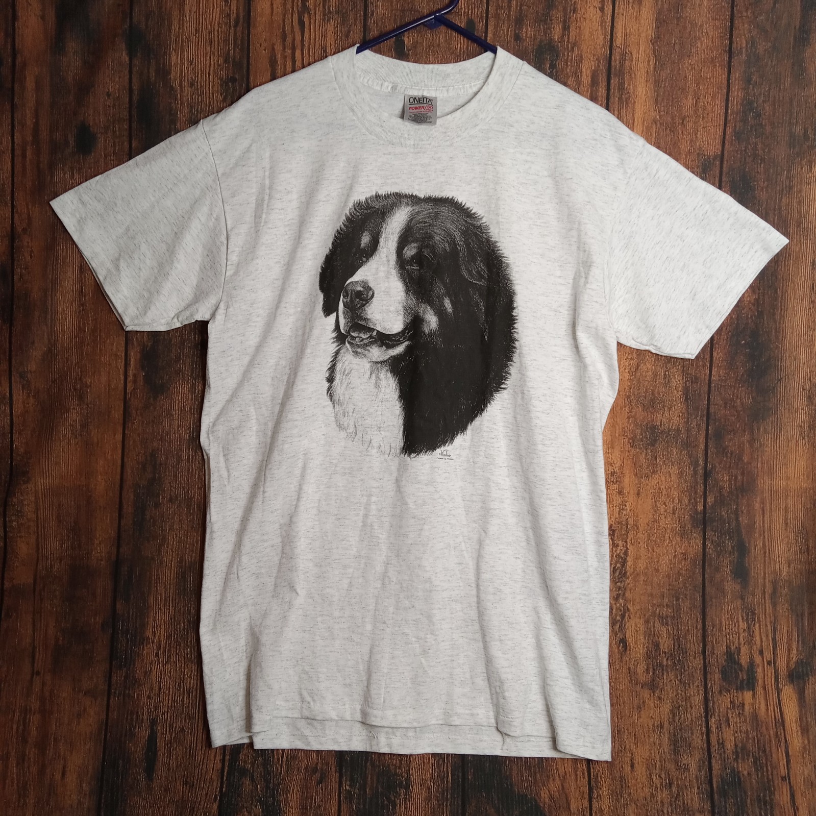 Oneita Power 50 Plus Vintage Single T-Shirt Stitch Vladimir Large Heather Gray gallery