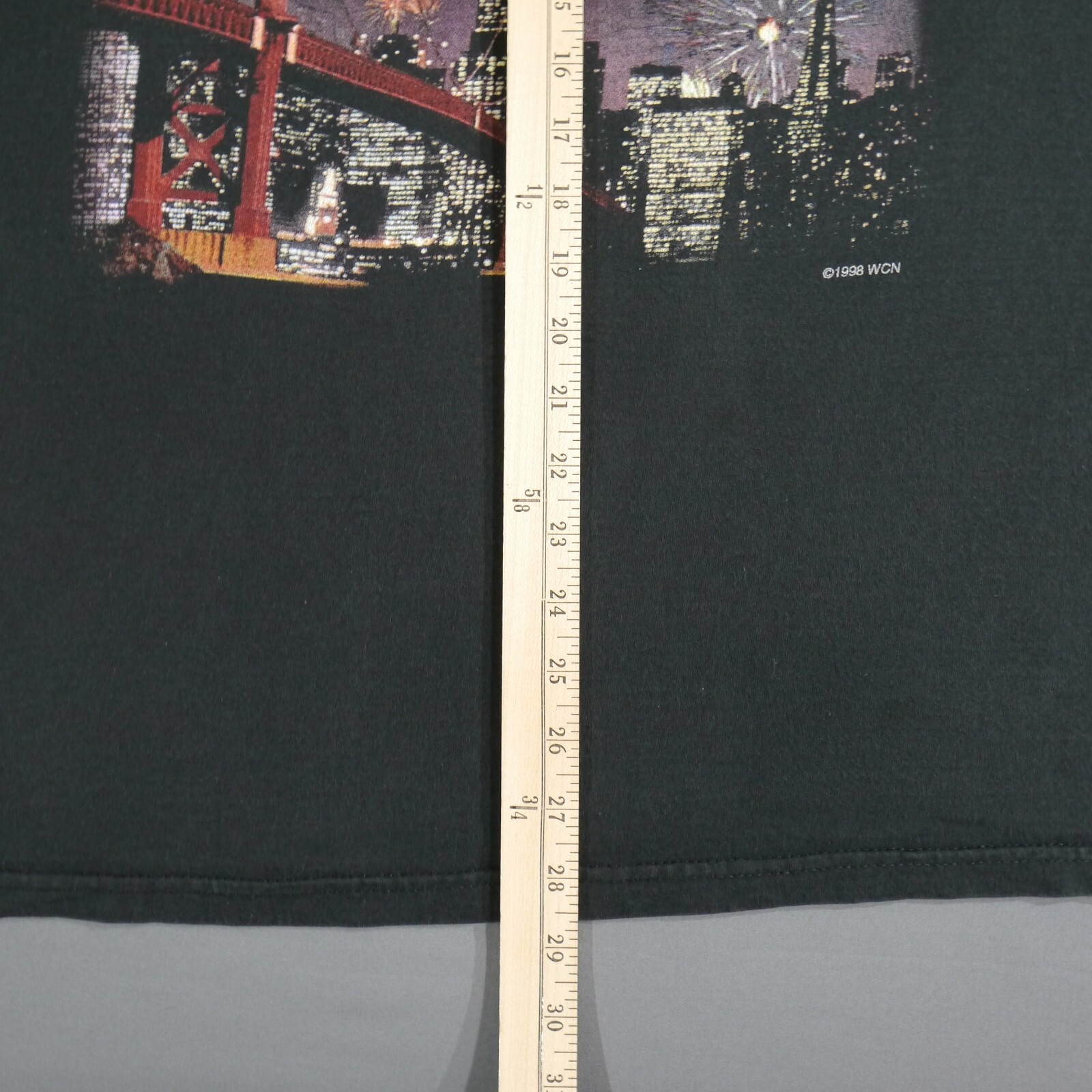Vtg Y2k San Francisco Golden Gate Bridge T Shirt Sz L Black New Years Eve Party gallery