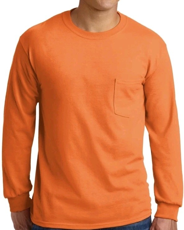 Gildan 3XL Ultra Cotton® Long Sleeve T-Shirt W/ POCKET, DEAL VOLUME DISCOUNTS gallery