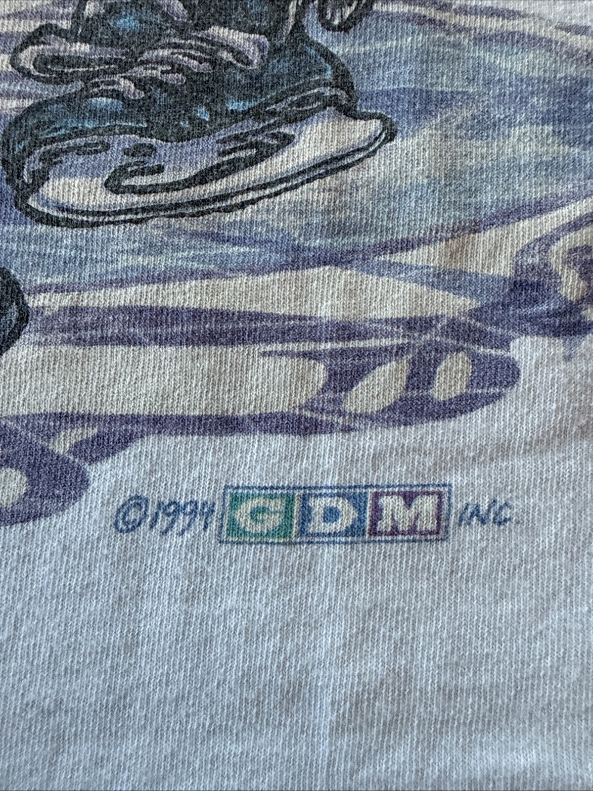 Vintage Grateful Dead Liquid Blue Hockey Tie Dye T Shirt 1994 XXL. 2XL Faceoff gallery