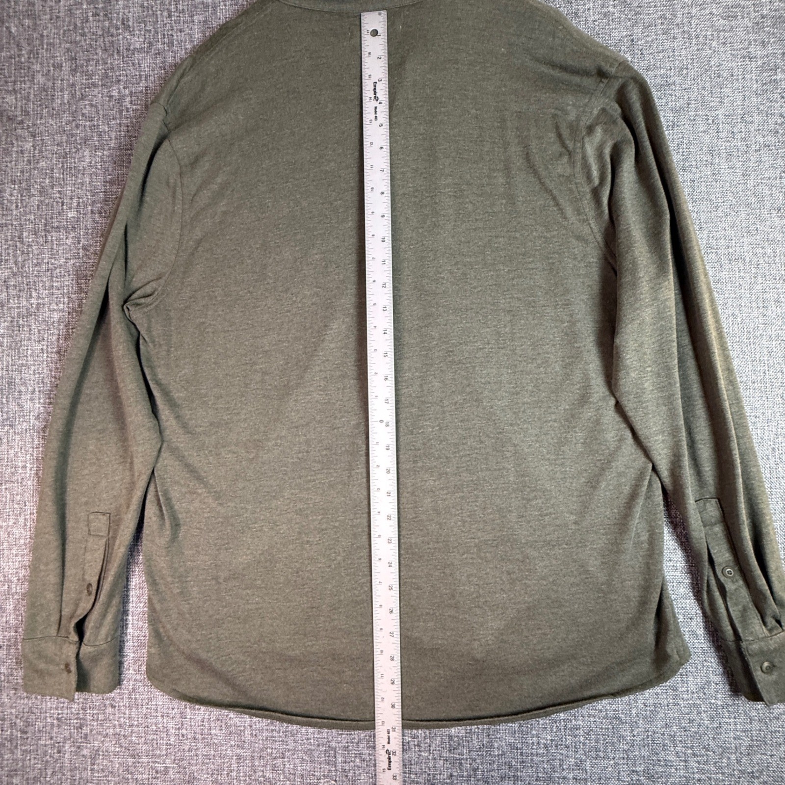 Mens Lucky Brand Henley Shirt | Size XXL | Olive Green Long Sleeve gallery
