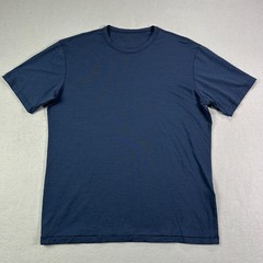 Peter Millar Excursionist Flex Performance Merino Tee Mens Medium Navy Blue Crew