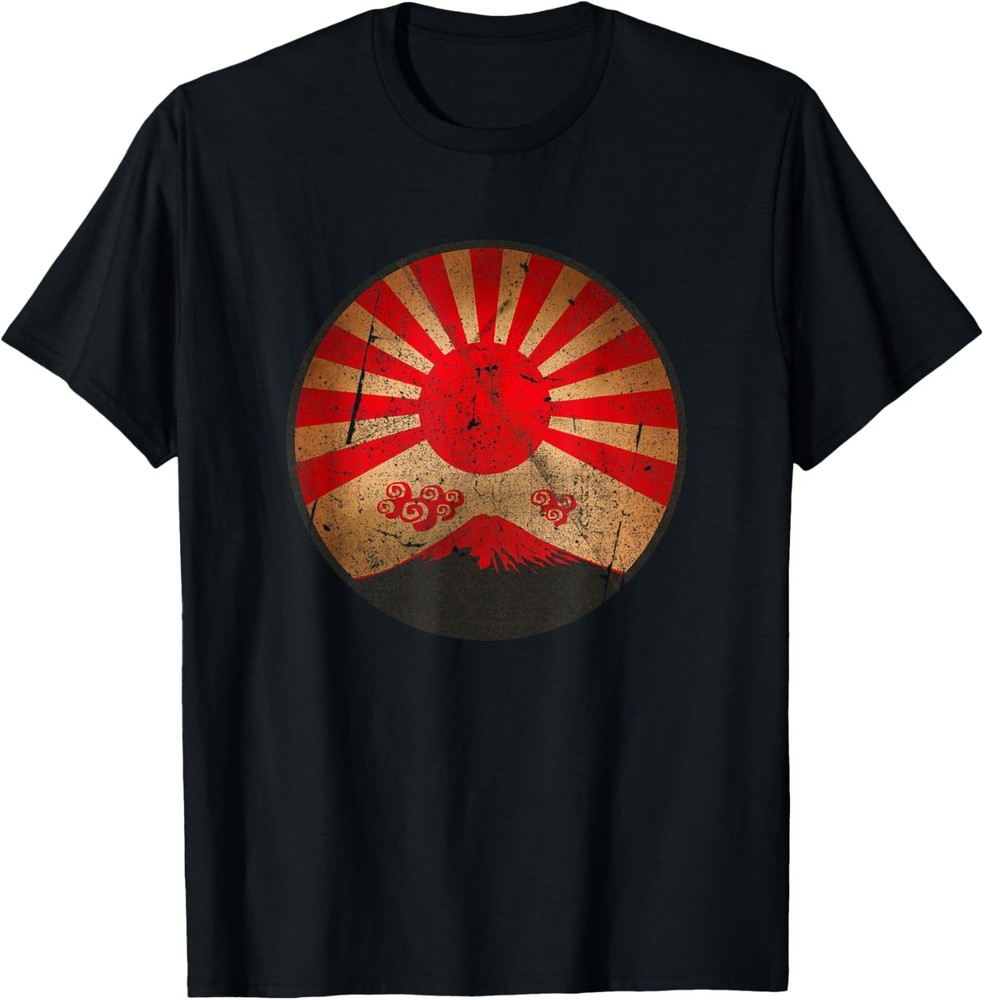Vintage Japanese Tee Mt. Fuji Nuclear Sunset Novelty T-Shirt