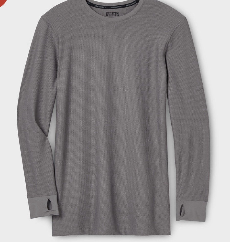 Duluth Trading Shirt Mens Large Black Go Buck Naked Base Layer Nylon Stretch E45 gallery