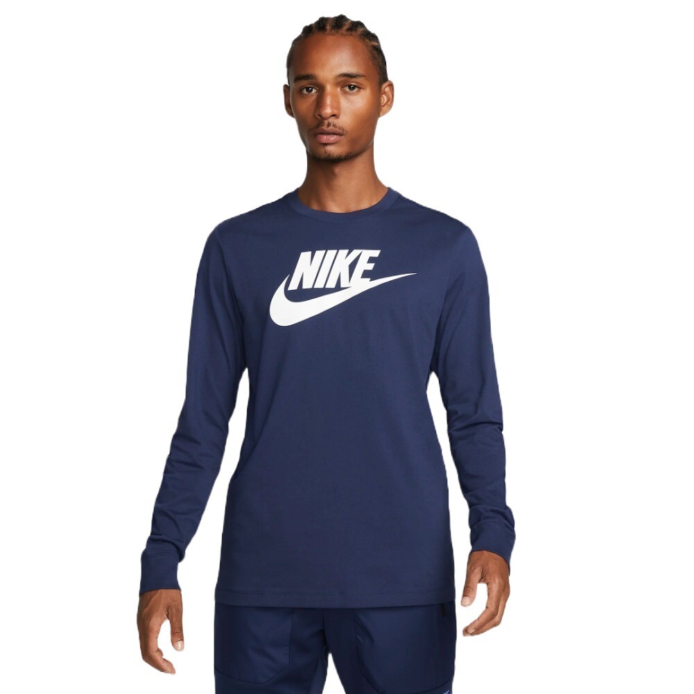 Nike Men's Long Sleeve Shirt Athletic Sportswear Swoosh Logo Sport Style T-Shirt gallery
