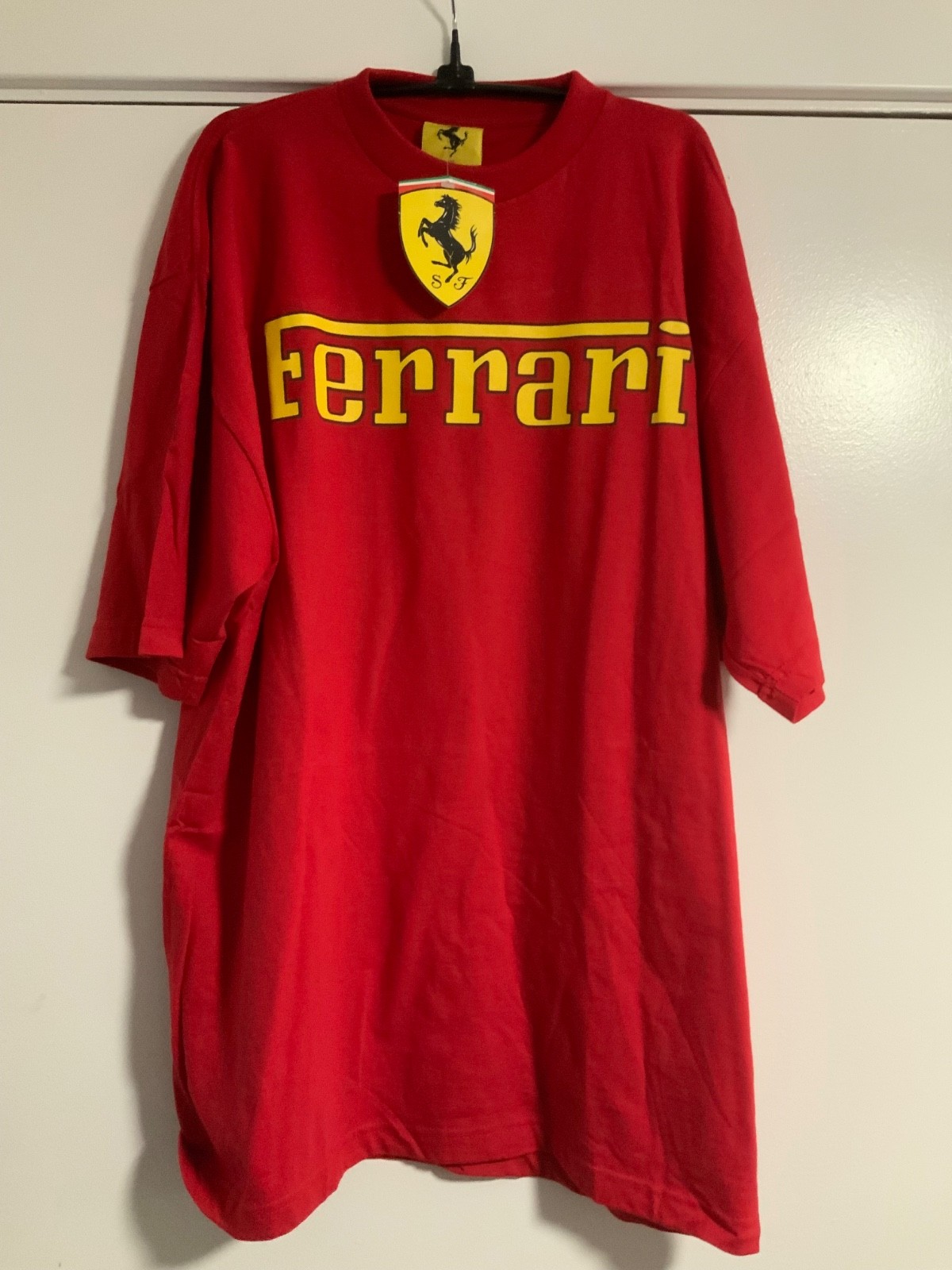 VTG NEW W/TAG 1996 SPA Official Ferrari F310B Double Sided RED Graphic Shirt XXL gallery