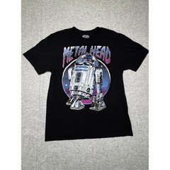 Star Wars Metal Head R2-D2 Black Graphic T-Shirt Size M MAD Engine