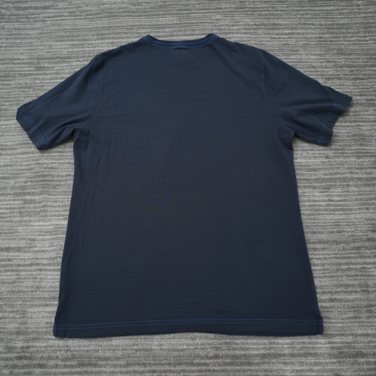 Kirkland Men’s Pima Cotton Tee T Shirt Blue Used Medium Stain gallery