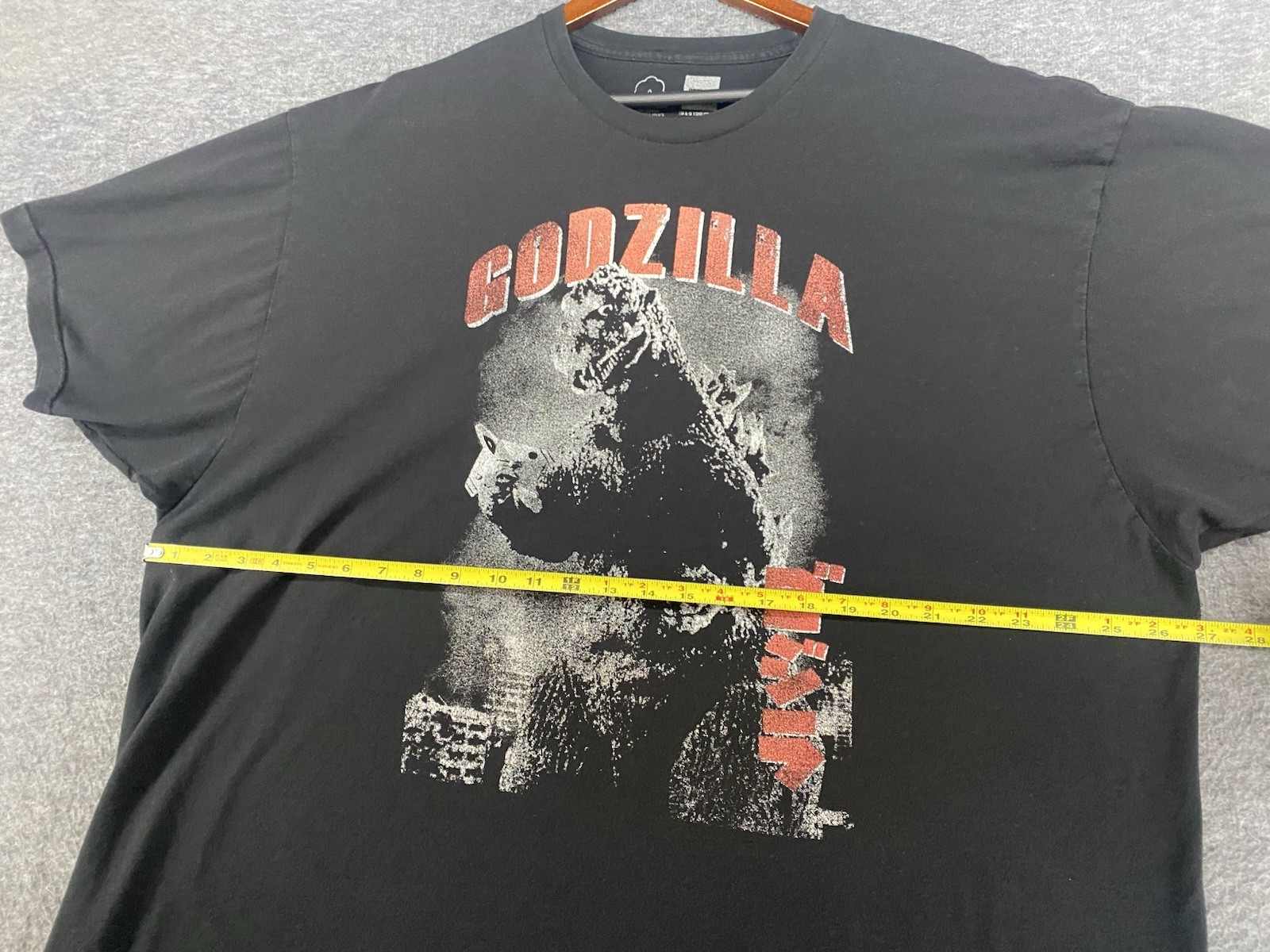 Godzilla T Shirt Mens Graphic Tee 3XL Black Short Sleeve Crew Neck See Pics gallery