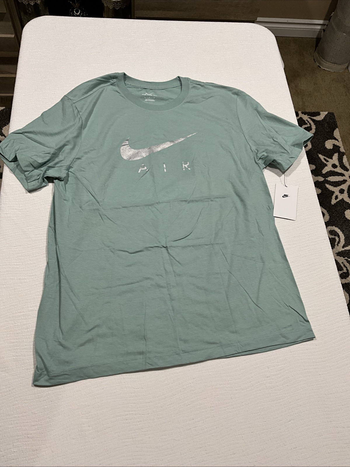 Nike Shirt Men's Large Light Green Short Sleeve Nike Air Adult Casual Sport New! gallery