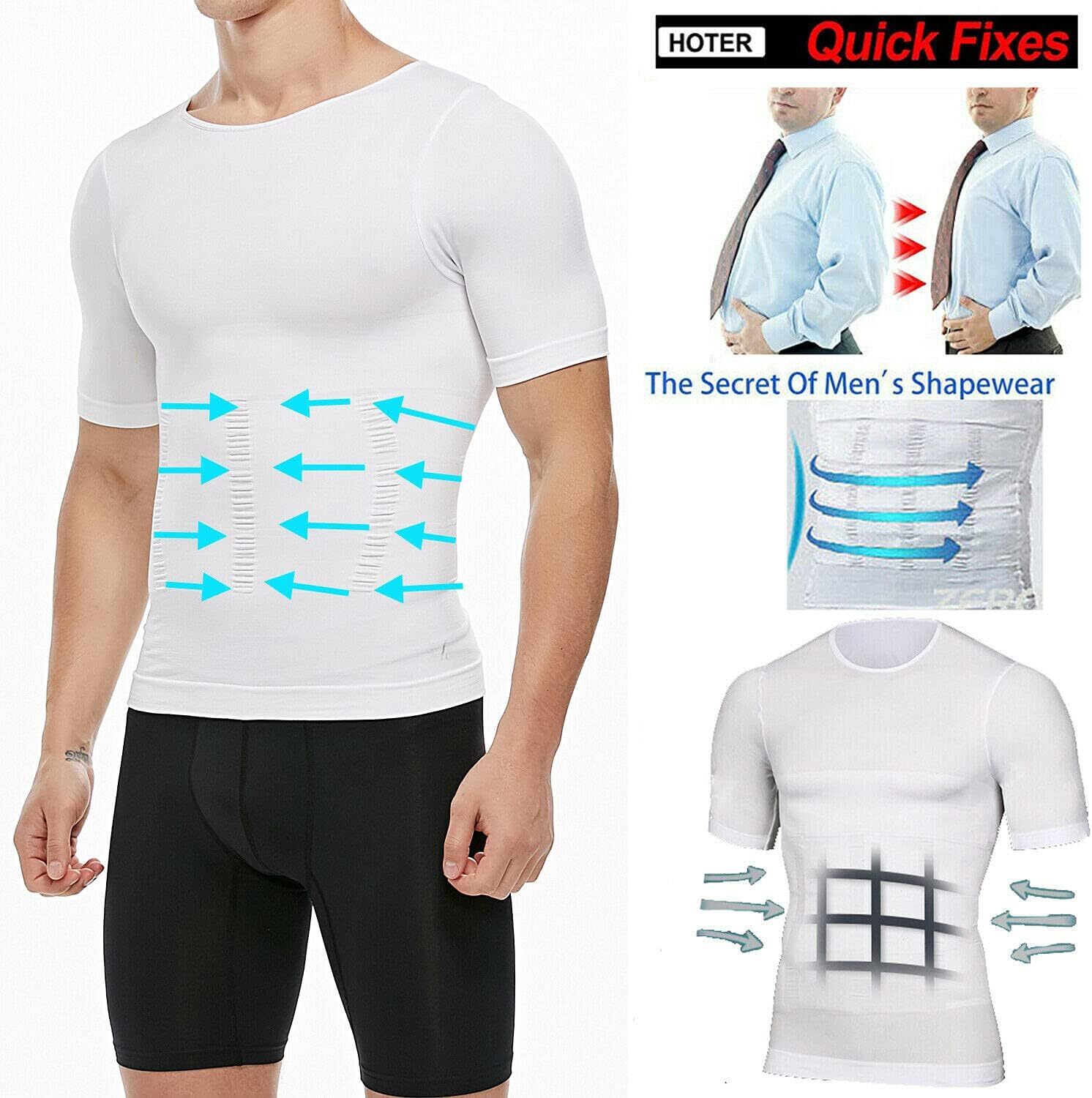 Men Slimming Body Shaper Gynecomastia Posture Corrector Vest Compression Shirt gallery