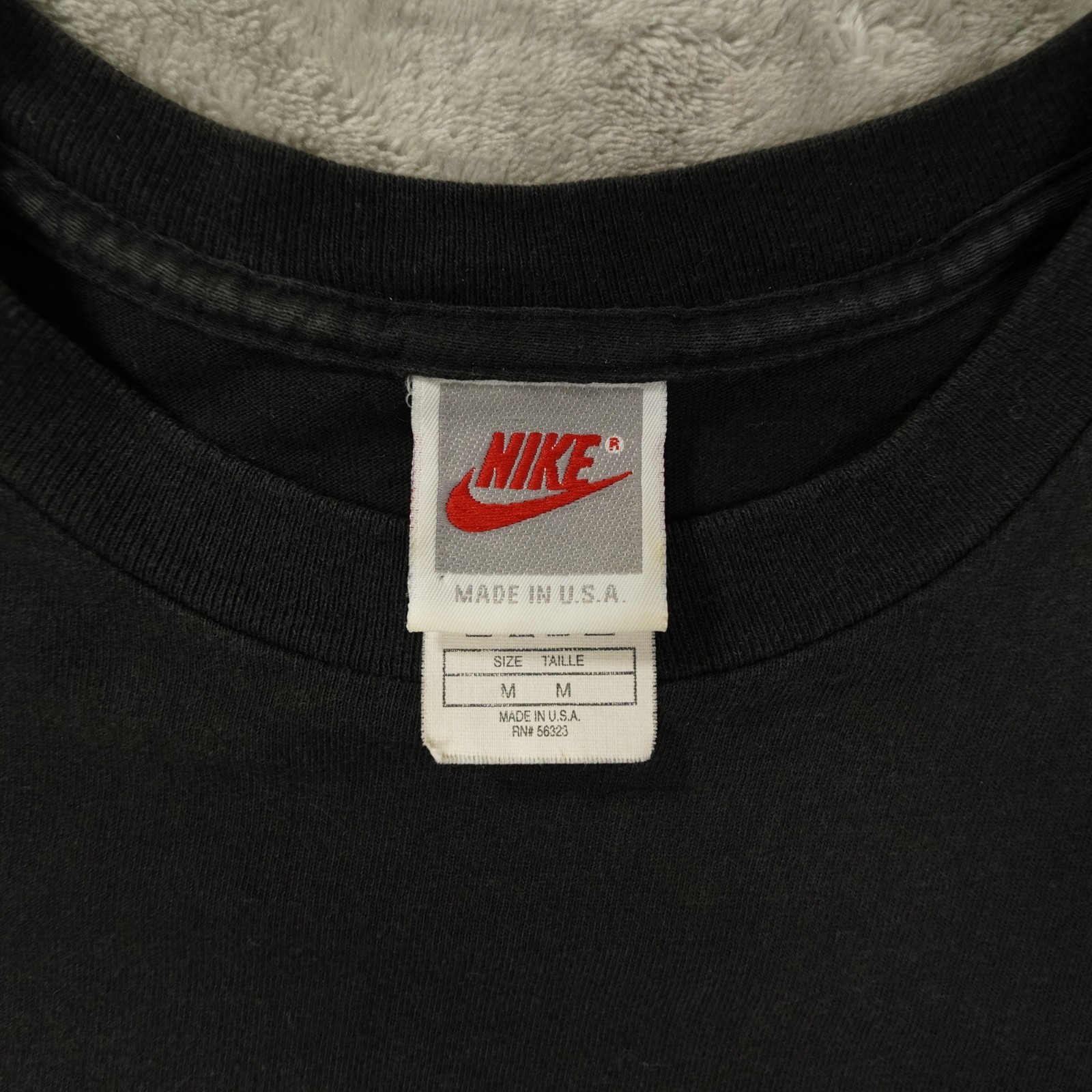 Nike Vintage 80s 90s Single Stitch T Shirt Men's Medium Black Logo Swoosh USA gallery