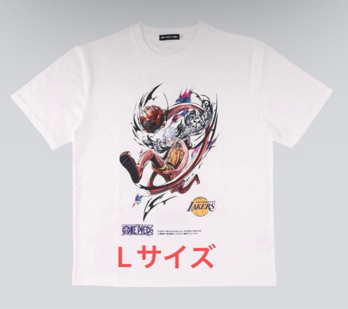 One Piece x NBA Lakers Collab T Shirt White Size L Unopened Luffy 5656 Rare New gallery