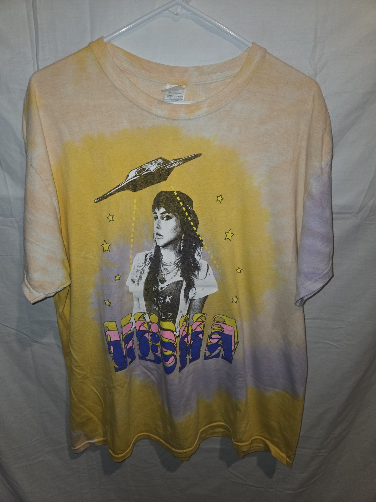 Kesha UFO F&*k The World Tour Tie Dye Shirt - Size XL - Pop Rock Colortone gallery