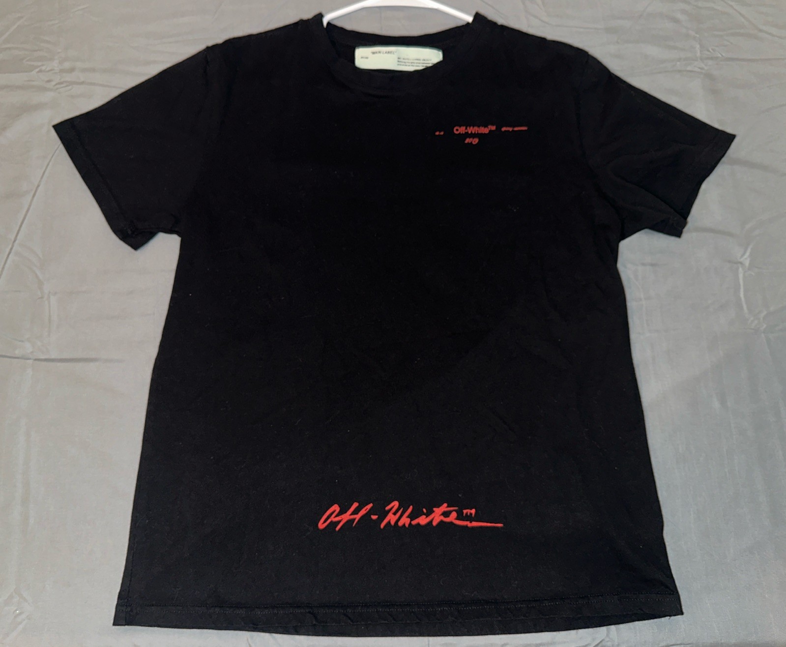 Men's Short Sleeve T-Shirt Off White, Black/White, Size Medium gallery
