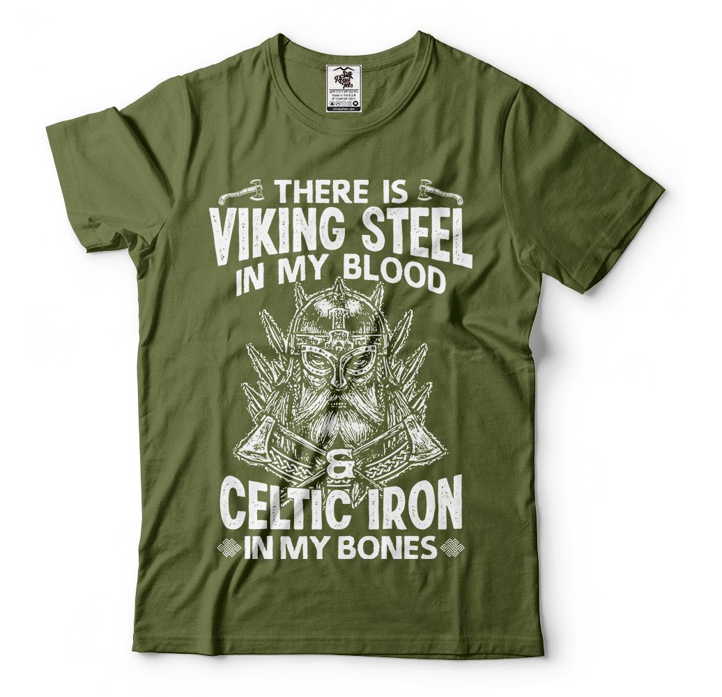 Viking Steel Celtic Iron Mens T-shirt Thor Odin Ragnar Nordic Norse Mythology T gallery