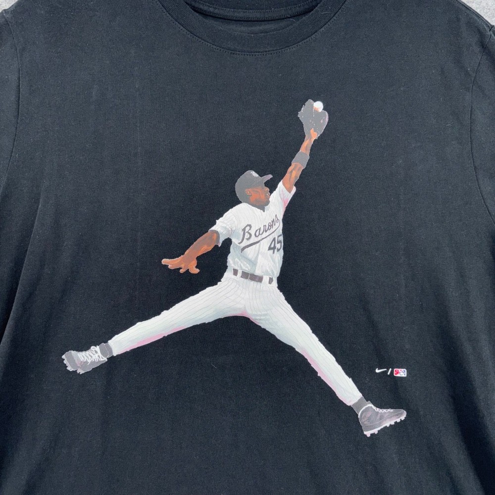 Jordan Men Birmingham Barons Michael Jordan 45 Baseball T-Shirt Black FN5990-010