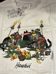 2013 Crazy Shirts Hawaii B Kliban Cat 2XL HAWAII LUAU White S/S NWT XXL