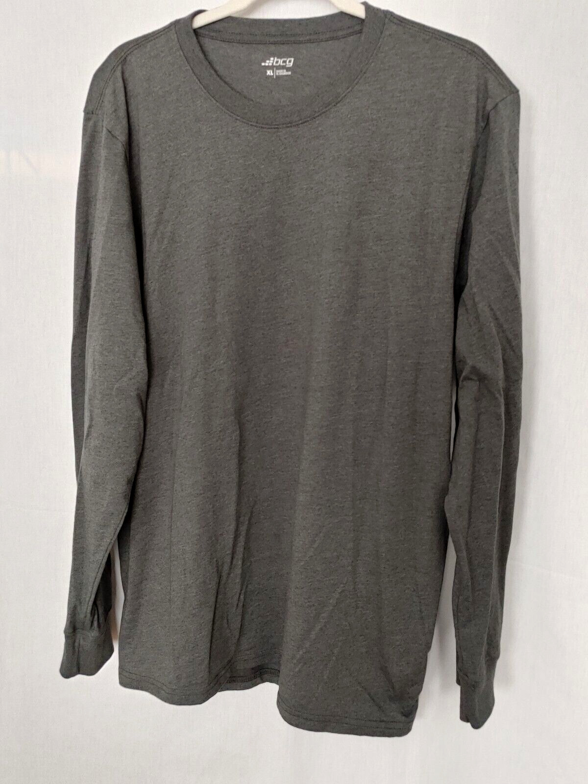 BCG Men’s Long Sleeve T Shirt Crew Neck Gary Size XL #16274