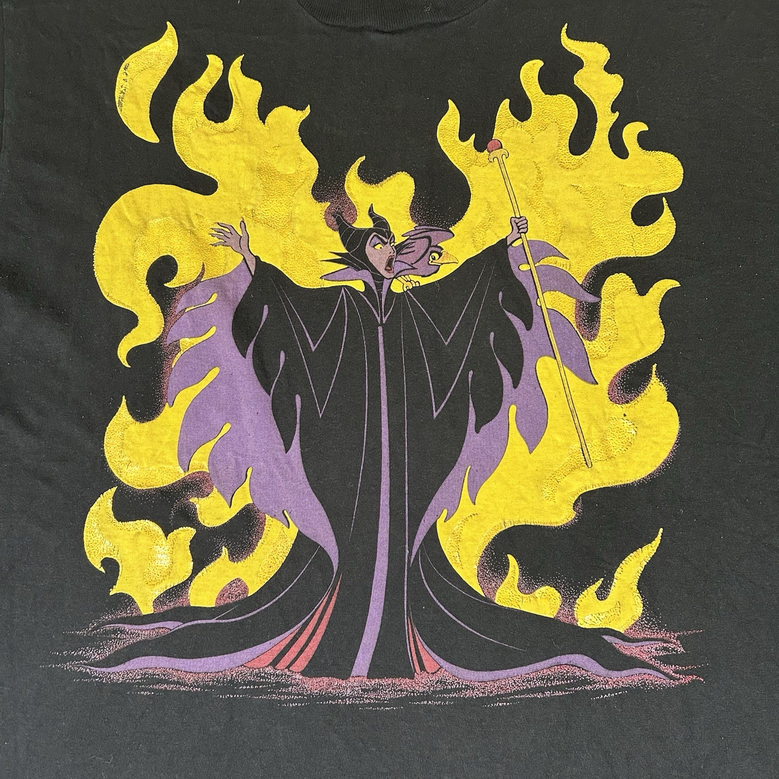 Vintage Disney Design Maleficent T-Shirt OSFA Villains Grail Rare 90s Fits XL gallery