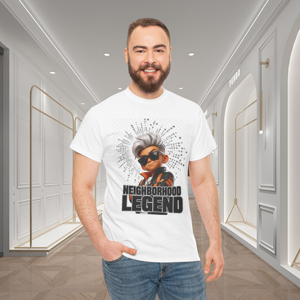 Neighborhood Legend Cool Kid Cartoon Graphic T-Shirt