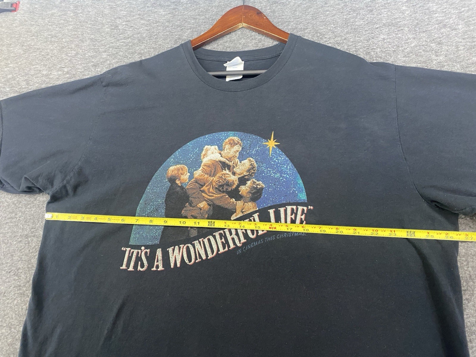 It's A Wonderful Life Graphic Short Sleeve Black T-Shirt Men’s Size 3XL See Pics gallery