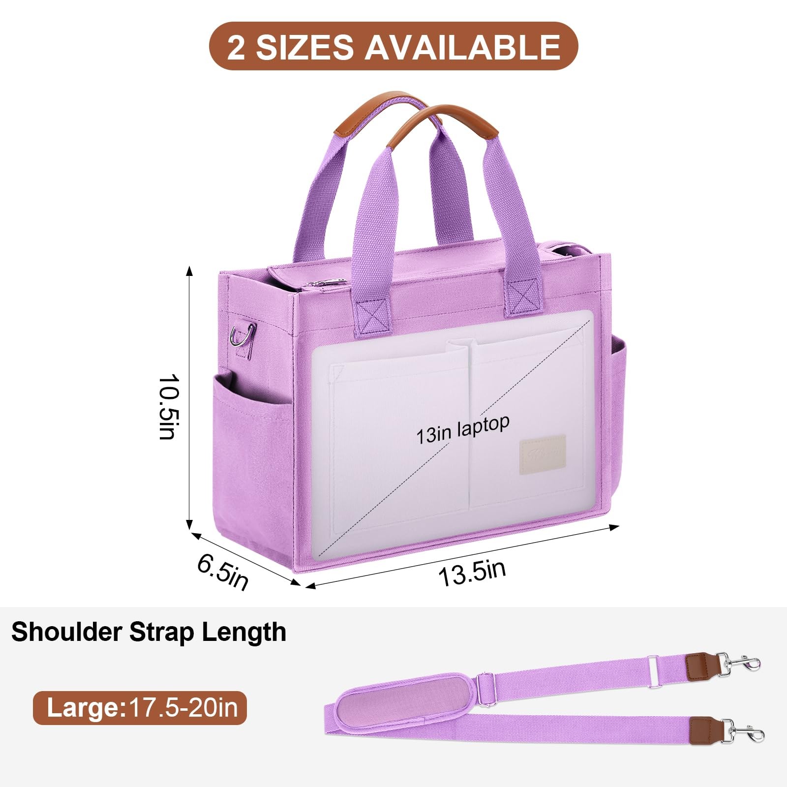 KKXIU Large Canvas Tote Bag for Women with Zipper and Compartments Crossbody ... gallery
