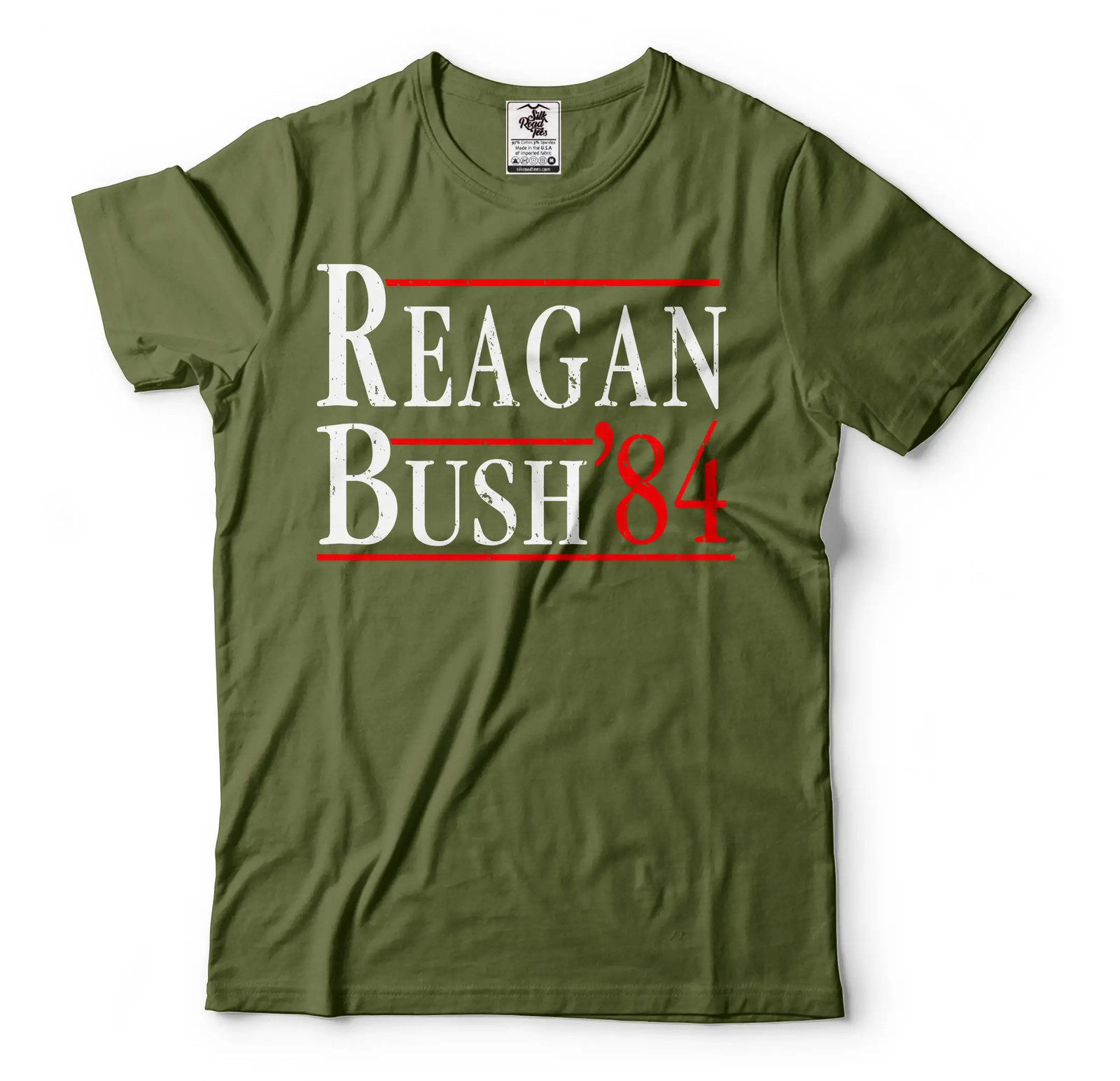 Reagan Bush '84 Election T-Shirt Political Patriotic Republican 4th Of July Tees gallery