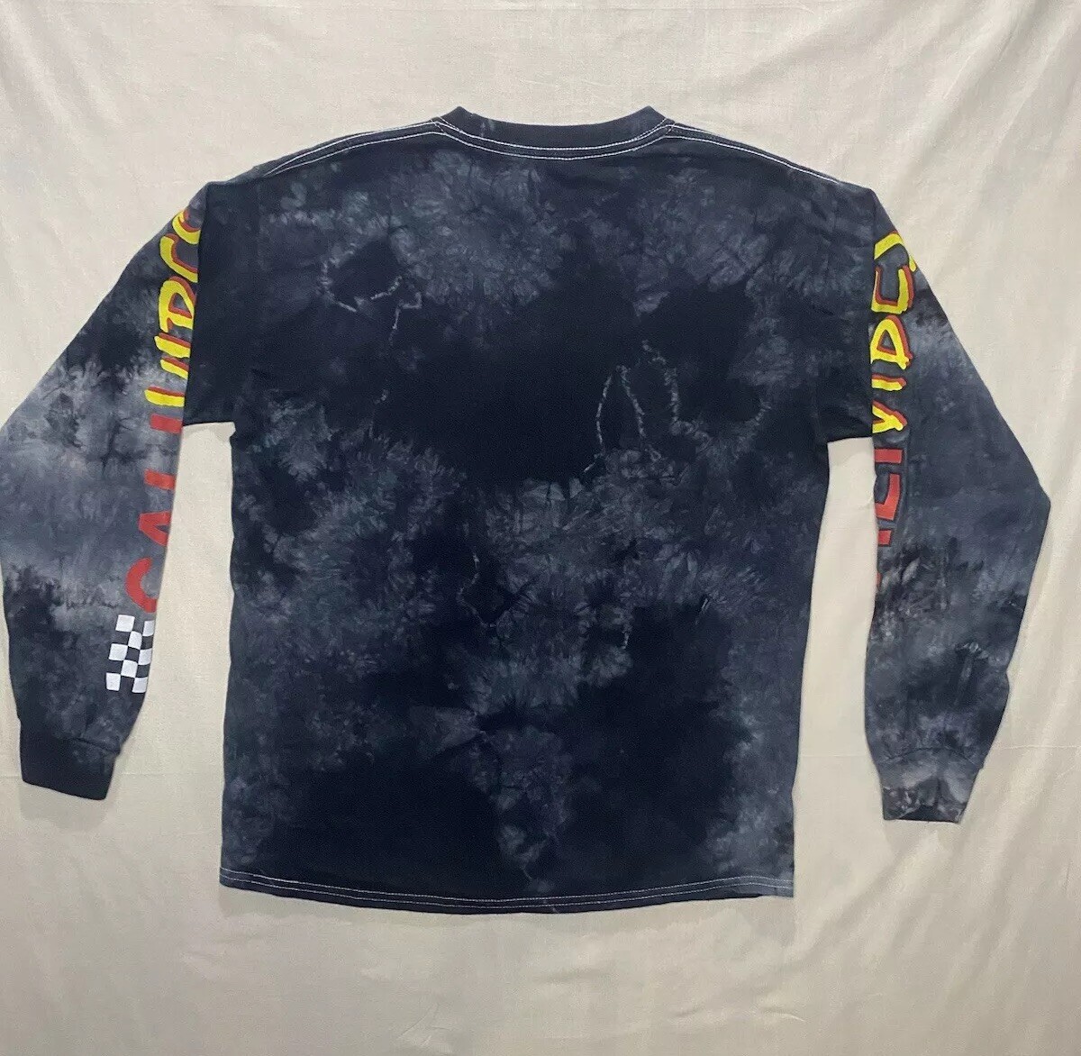 California Vibes Long Sleeve Black Tie Dye Crew Neck T-shirt Size In Description gallery