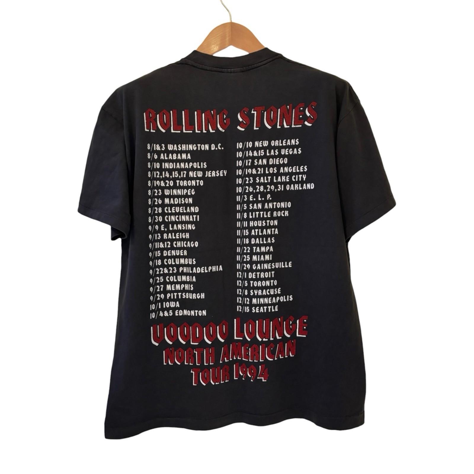 Vintage Rolling Stones Voodoo Lounge Tour T Shirt Size XL Brockum Tag REPRINT gallery