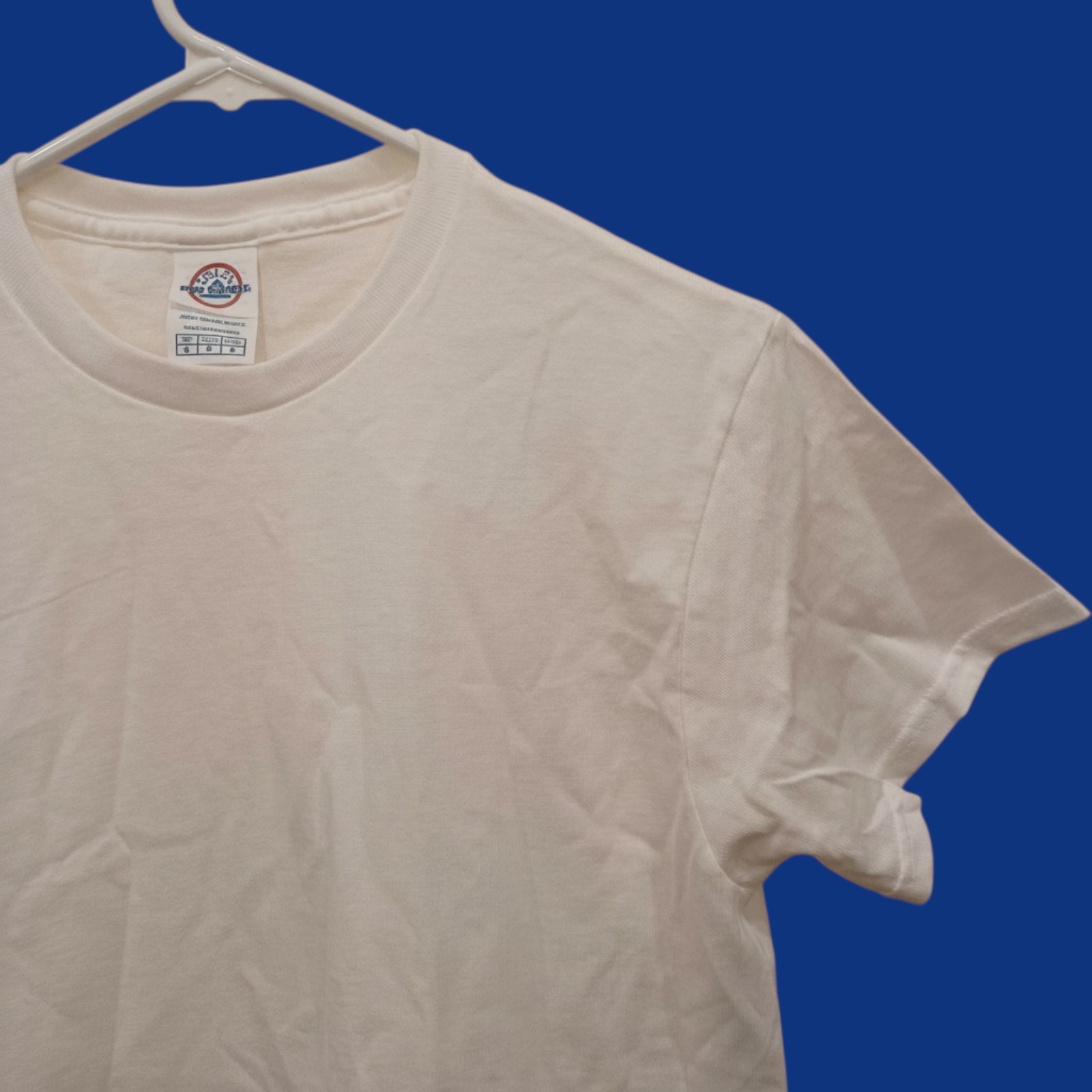 Lot of 5 Delta Pro Weight T-Shirts Mens Small S Half White Cream Blank Bulk Lot gallery