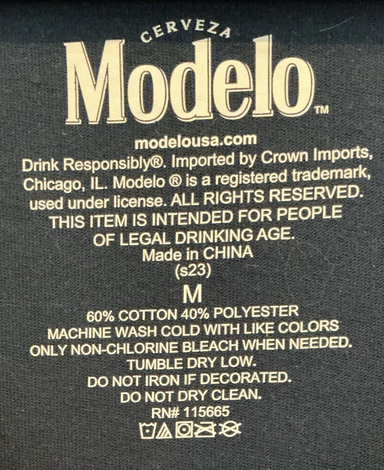Modelo Cerveza Tank Top Mens Medium Navy Blue Beer Graphic Sleeveless Shirt gallery
