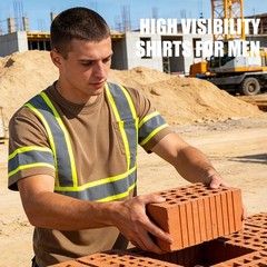 Safety Reflective High Visibility Shirt for Men ANSI Class 3 Hi Vis Construction