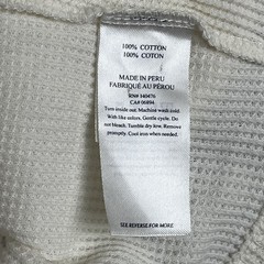 Faherty Shirt Mens Medium Cream Waffle Knit Thermal Long Sleeve Tee Crewneck