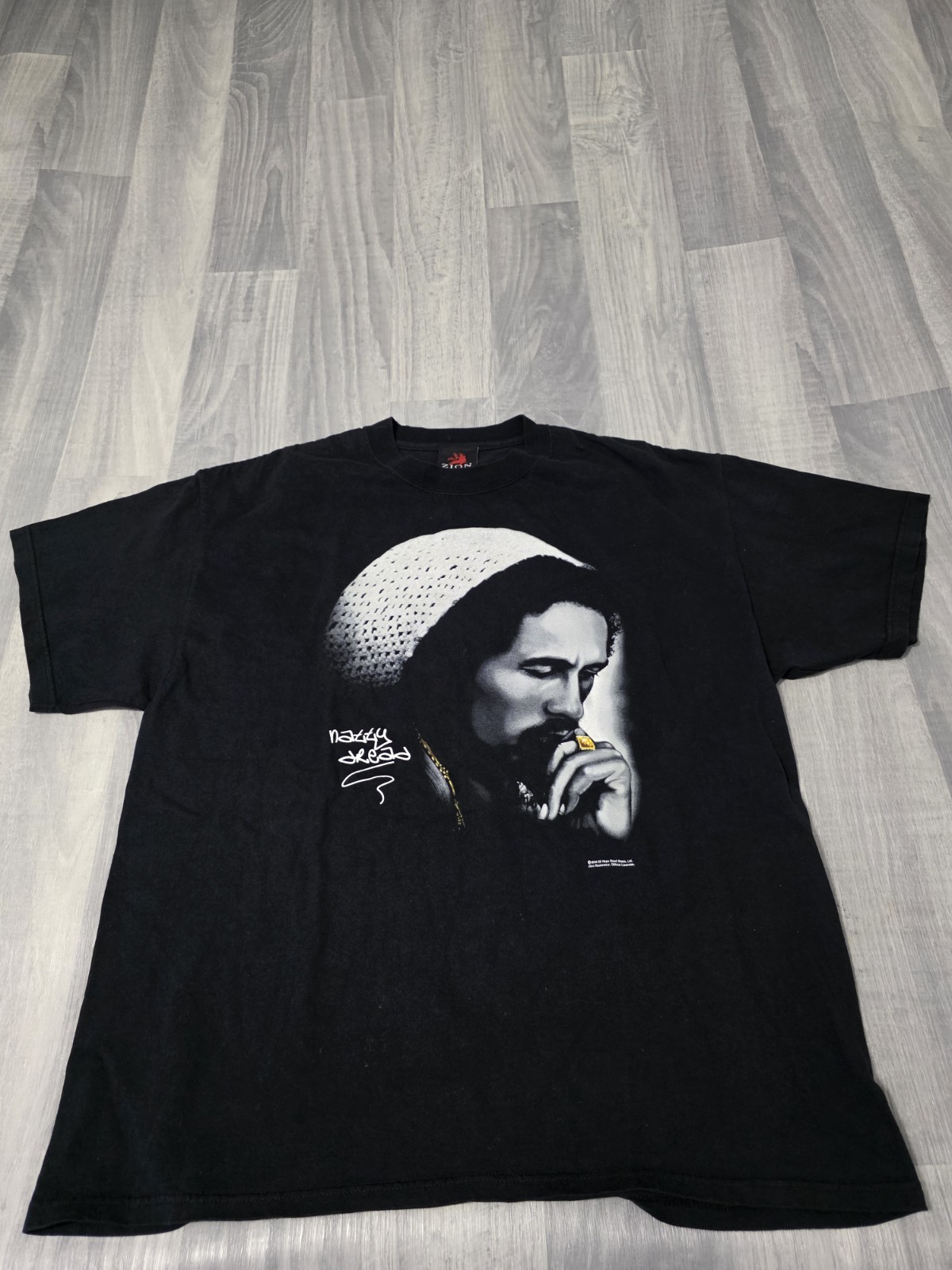 Vtg Bob Marley Black Zion Rootswear Natty Dread 2004 Y2K T-Shirt XL gallery