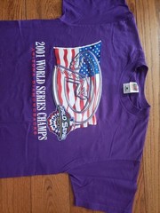 Vintage Arizona Diamondbacks 2001 World Series T-Shirt Size Large Purple