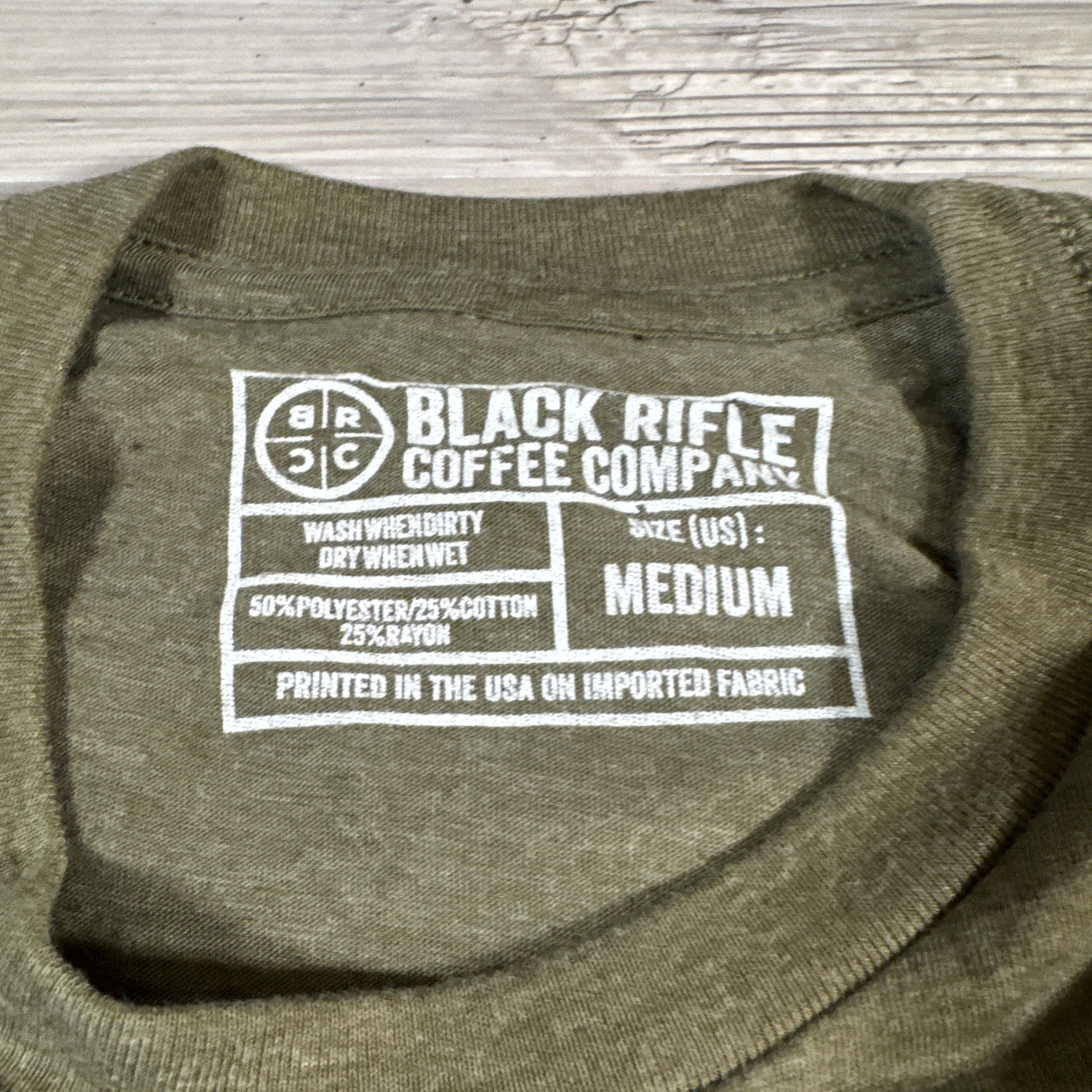 Black Rifle Coffee Company Coffee or Die T-Shirt Snake Military Green Men’s M gallery
