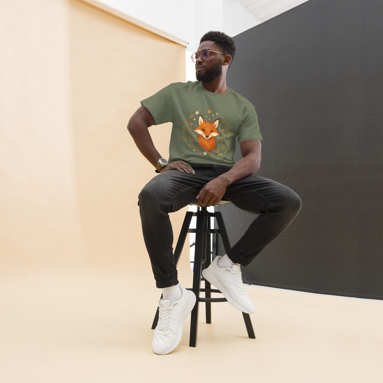 Fox T-Shirt Forest Animal Nature Design Tee Woodland Aesthetic Shirt gallery